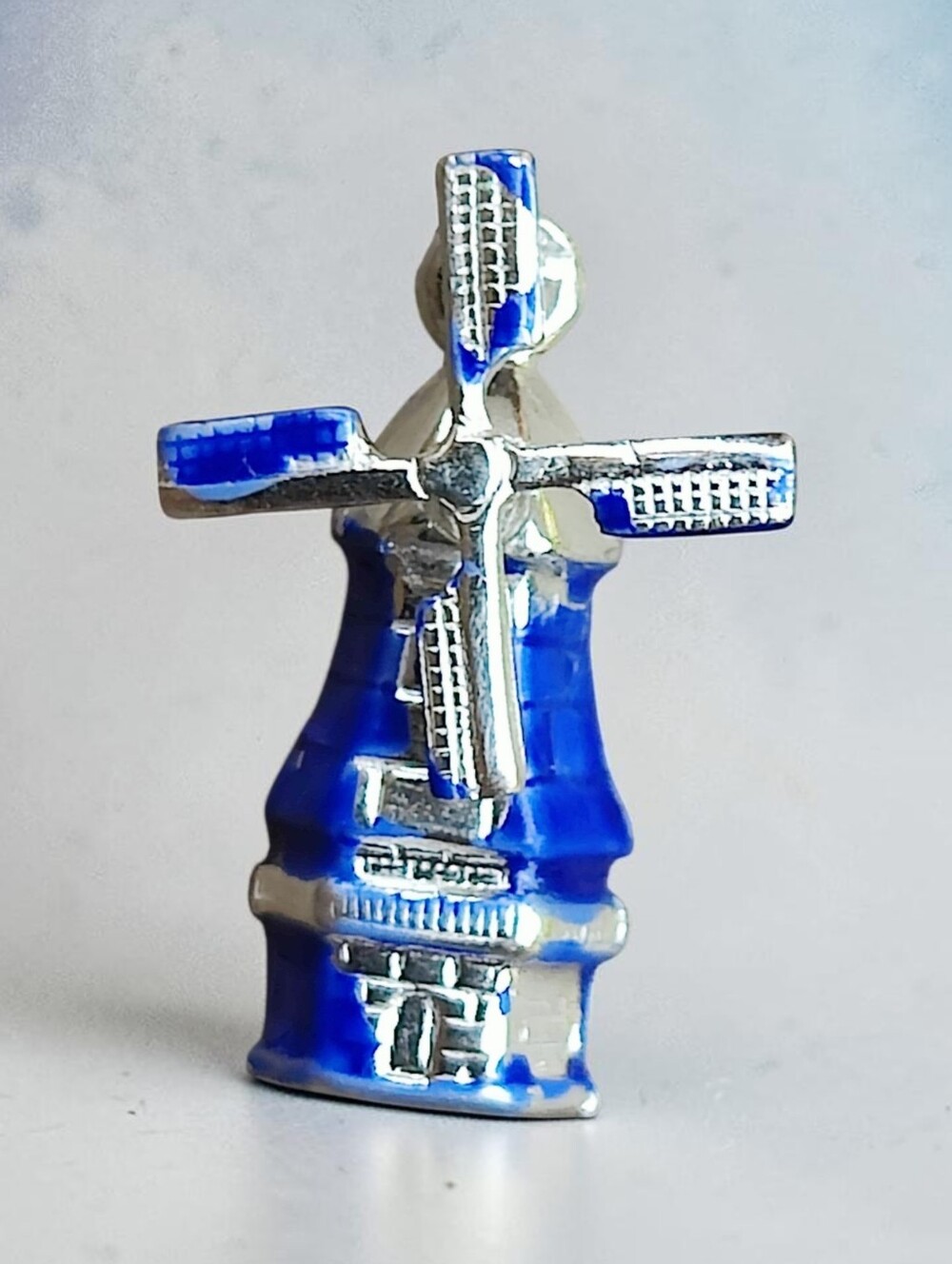Vintage Sterling Silver Articulated Windmill Charm